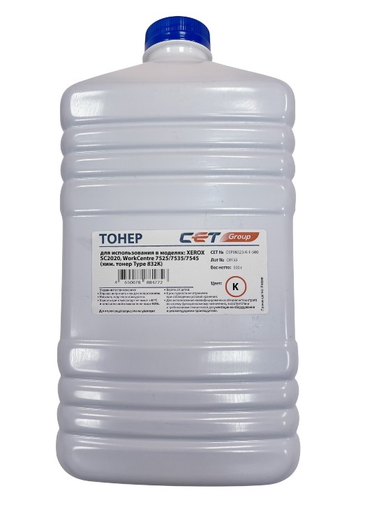 Тонер (PK832, CPT) для XEROX SC2020, WorkCentre 7525/7535/7545 (Japan) Black, 500г/бут, (унив.)