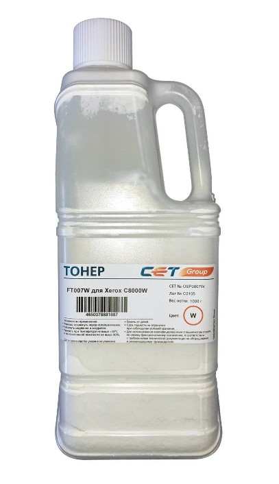Тонер FT007W 106R04646 для XEROX VersaLink C8000W (Japan) White, 1кг/бут, OSP0007W