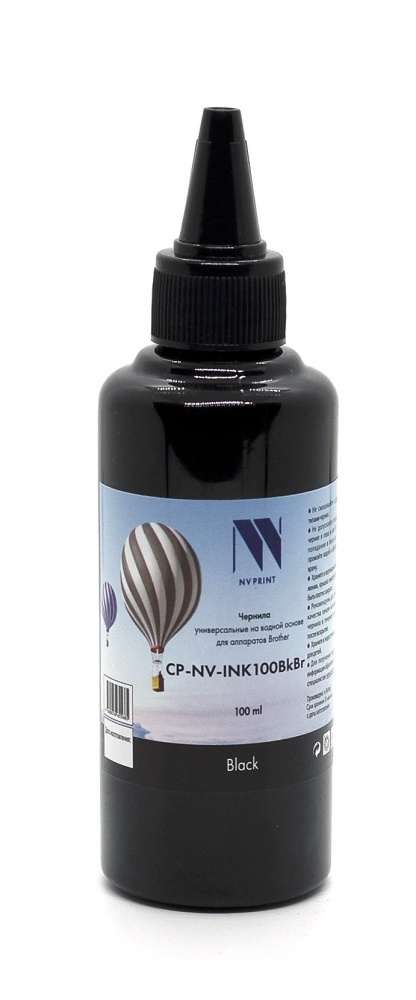 Чернила NV-INK100 универсальные на водной основе для Brother (100мл, Черный (Black)) NV-Print