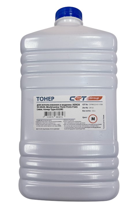 Тонер (PK832, CPT) для XEROX SC2020, WorkCentre 7525/7535/7545 (Japan) Magenta, 500г/бут, (унив.)