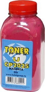 Фото Тонер для HP CLJ СP2025/ CM2320/ Canon iSENSYS LBP7200 (бут.80г) БУЛАТ - Пурпурный (Magenta)