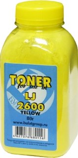 Фото Тонер для HP CLJ 1600/ 2600/ 2605/ CM1015/ 1017 (бут.80г) БУЛАТ - Желтый (Yellow)