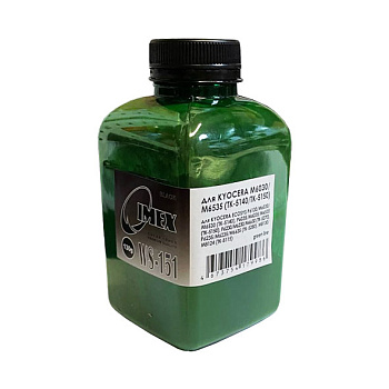 Фото Тонер WS-151-K для Kyocera TK-5140/ 5150/ 5270/ 5280/ 8115 (фл.130г)  - Silver ATM/Green Line - Черный (Black) - [IMEX]