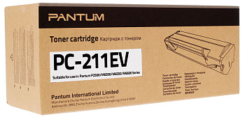 Фото Тонер-картридж Pantum PC-211EV для устройств Pantum P2200/ P2207/ P2507/ P2500W/ M6500/ M6550/ M6607 (1600стр.)