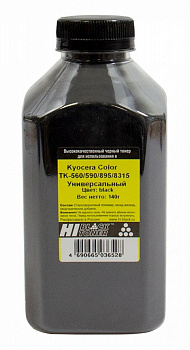 Фото Тонер Hi-Black Универсальный для Kyocera Color TK-560K/590K/895K/8315K, Bk, 140г, канистра