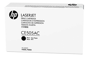 Фото Картридж (CE505AC) Hewlett-Packard №05A для HP LJ P2035/ 2055 Черный (Black) Origina (белая корпоративная коробка)