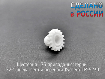 Шестерня 17S привода шестерни Z22 шнека ленты переноса Kyocera TR-5230 Фото Шестерня 17S привода шестерни Z22 шнека ленты переноса Kyocera TR-5230
