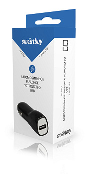 Фото Автомобильное зарядное устройство SmartBuy NITRO, вых.ток 1А,  1USB, черное (SBP-1501)