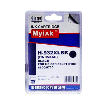 Фото Картридж MyInk CN053AE № 932XL для HP Officejet 6100/ 6600/ 6700/ 7110/ 7510/ 7512/ 7610/ 7612 (40ml, Pigment) Черный (Black)
