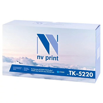 Фото Тонер-картридж NV-Print TK-5220C для Kyocera ECOSYS P5021cdw/ P5021cdn/ M5521cdw/ M5521cdn (1200стр.) Голубой (Cyan)