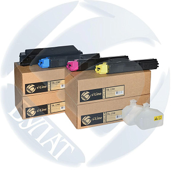 Фото Тонер-картридж s-Line TK-590Y для Kyocera FS-C5250/ C2026MFP (5000стр.) Желтый (Yellow) - с чипом