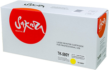 Фото Картридж SAKURA TK-590Y для Kyocera Mita FS-C2026/ C2126MFP Желтый (Yellow) (5000 к.)