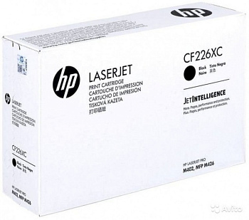 Фото Картридж (CF226XC) Hewlett-Packard HP 26XС для HP LaserJet M402/ M426 Черный (Black) Origina l(9000 стр)  (белая корпоративная коробка)