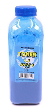 Фото Тонер для HP CLJ M551/ CP3525 (фл.150г) БУЛАТ - Голубой (Cyan) - химический
