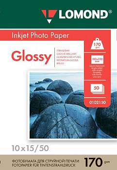Фото Фотобумага Lomond A6 Глянцевая 50л 170г (односторонняя) для струйной печати [0102150]