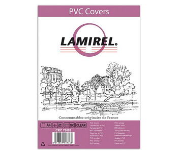 Фото Обложки Lamirel Transparent A4, PVC, Прозрачные, 200мкм, 100шт