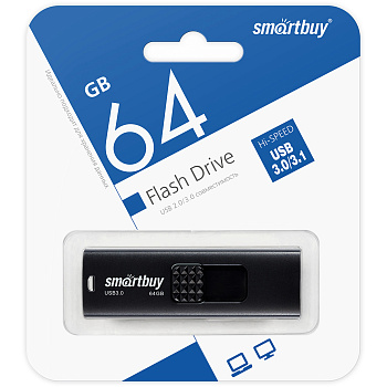 Фото USB Flash 64GB SmartBuy Fashion Black (SB064GB3FSK)