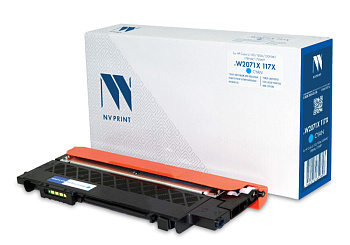 Фото Картридж NV-Print W2071X (117X) для HP Color Laser 150, MFP 178/ 179 (1300стр.) Голубой (Cyan)