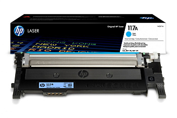 Фото Картридж HP 117A W2071A для HP Color Laser 150a, 150nw, MFP 178nw, MFP 179fnw (700стр.) Голубой (Cyan) - с чипом, original