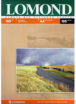 Фото Фотобумага Lomond A4 Матовая 100л 100г (двухсторонняя) для струйной печати [0102002]