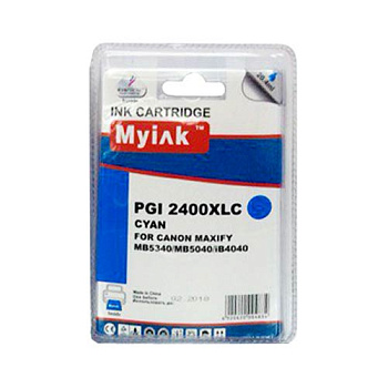Фото Картридж MyInk PGI-2400XLC для Canon MAXIFY MB5340/ MB5040/ iB4040 Голубой (Cyan) (20.4мл, Pigment) MyInk
