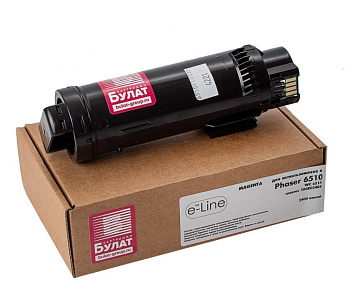 Фото Тонер-картридж e-Line 106R03486 для Xerox Phaser 6510, WC 6515 (2400стр.) Пурпурный (Magenta)