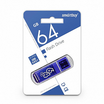 Фото USB Flash 64Gb SmartBuy Glossy series Dark Blue USB 3.0