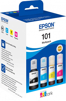 Фото Набор чернил C13T03V64A контейнер 101 для L4150, L4160, L4260, L6160, L6170, L6190, L14150, 127 мл. 4-COLOUR 