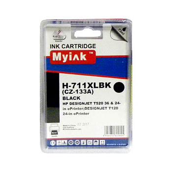 Фото Картридж MyInk CZ133A  № 711 для HP Designjet T120/ 520 (73ml, Pigment) Черный (Black)