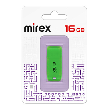 Фото USB Flash 16GB Mirex Softa, USB 3.0, Зеленый