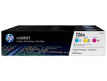 Фото Картридж (CF341A)Hewlett-Packard HP 126A Color Tri-Pack для принтеров HP LaserJet PRO CP1025/ CP1025N (Голубой, Пурпурный, Желтый)