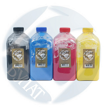 Фото Тонер для Konica Minolta bizhub C227 [TN-221K] (бут.450г) БУЛАТ s-Line - Черный (Black) + девелопер