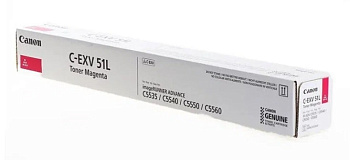 Фото Тонер-картридж Canon C-EXV51L для  iR ADV C5535 MFP/ C5535i MFP/ C5540i MFP/ C5550i MFP/ C5560i MFP (26000стр.) (0486C002) Пурпурный Original