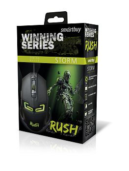 Фото Мышь игровая проводная Smartbuy 916 RUSH Storm черная (SBM-916G-K)