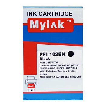 Фото Картридж MyInk PFI-102BK для Canon iPF 500/ 600/ 700 Черный (Black)