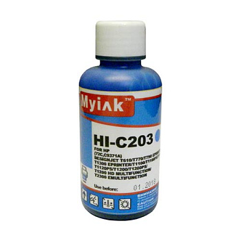 Фото Чернила для HP (№ 72) C9371A (100мл, Голубой (Cyan), Dye) HI-C203 Gloria™ MyInk