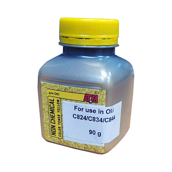 Фото Тонер для OKI C824/ С834/ С844 (фл.90г,5K) Silver ATM - Желтый (Yellow) - [OSK-001 IMEX]