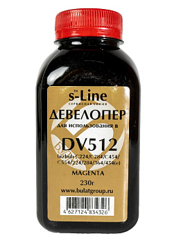 Фото Девелопер Konica Minolta bizhub C224 DV512 банка 230г Magenta БУЛАТ s-Line