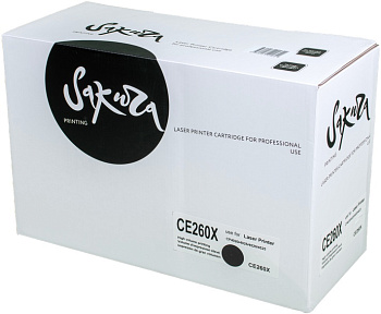 Фото Картридж SAKURA CE260X для HP Color LaserJet CP4020/ 4025/ 4520/ 4525 Черный (Black) (17000 к.)