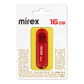 Фото USB Flash 16GB Mirex Candy, USB 2.0, Красный