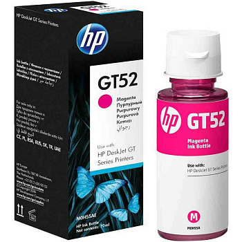 Фото Чернила HP M0H55AE № GT52 для DeskJet GT 5810/ 5820/ 5822; Ink Tank 110/ 115/ 310/ 315/ 319; Wireles 410/ 415/ 419 (70мл, Пурпурный (Magenta), Dye)