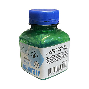 Фото Тонер для Kyocera ECOSYS P5021/P5026 (TK-5220/5240) (фл.50г, синий, TG-MT211 Murata) Green Line