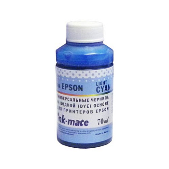 Фото Чернила универсальные для EPSON (70мл, Светло- Голубой (Light Cyan), Dye) EIM-ULC Ink-Mate