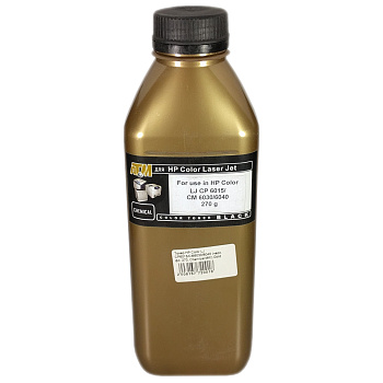 Фото Тонер для HP CLJ CP6015/ CM6030/ 6040 (фл.270г) Gold ATM - Черный (Black) - химический [MKI]
