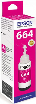 Чернила Epson 664 (T6643) для L100/ L110/ L210/ L300/ L355 (70мл) Пурпурный (Magenta) Original C13T66434A Фото Чернила Epson 664 (T6643) для L100/ L110/ L210/ L300/ L355 (70мл) Пурпурный (Magenta) Original C13T66434A