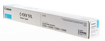 Фото Тонер-картридж Canon C-EXV51L для  iR ADV C5535 MFP/ C5535i MFP/ C5540i MFP/ C5550i MFP/ C5560i MFP (26000стр.) (0485C002) Голубой Original