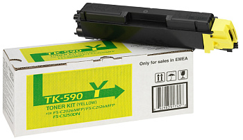 Фото Тонер-картридж Kyocera-Mita TK-590Y для FS-C2026/ 2126MFPN (5 000 стр.) Желтый (Yellow) Original
