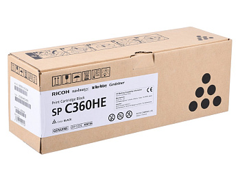 Фото Тонер-картридж Ricoh type SPC360HE для Aficio SP C360DNw/ SP C360SNw/ SP C360SFNw/ SP C361SFNw (7000стр.) Черный (Black) Original