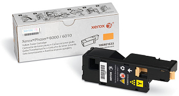 Тонер-картридж Xerox 106R01633 для Phaser 6000/ 6010 (1 000стр.) Желтый (Yellow) Original Фото Тонер-картридж Xerox 106R01633 для Phaser 6000/ 6010 (1 000стр.) Желтый (Yellow) Original