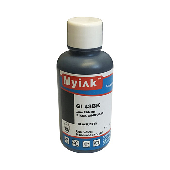 Фото Чернила MyInk GI43BK для Canon PIXMA G540/ G640 (GI-43Bk) (100мл, Dye) Черный (Black)